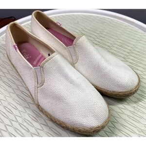 Keds Womens Triple Decker Jute Slip On Sneakers Shoes Loafers Beige Size 8